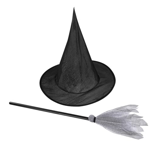 SAFIGLE Dekorationen Requisiten Kostüm Und Kunststoff Halloween Hüte Besen Hexe Zubehör Hut Besenstiel Cosplay SAFIGLE Dekorationen Requisiten Kostüm Und Kunststoff Halloween Hüte Besen Hexe Zubehör Hut Besenstiel Cosplay von SAFIGLE