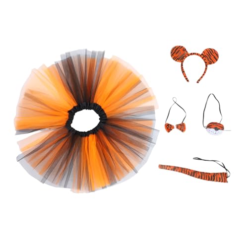 SAFIGLE Dekorativen Tigerohren Stirnband Nase Fliege Rock und Festliches Kostüm Accessoire für Cosplay und Karneval SAFIGLE Dekorativen Tigerohren Stirnband Nase Fliege Rock und Festliches Kostüm Accessoire für Cosplay und Karneval von SAFIGLE