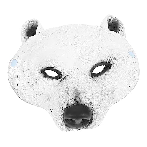 SAFIGLE Eisbärmaske Masken Für Halloween Cosplay Tiermasken Halloween Bärenmaske Maulkorb Mittelalterliches Kostüm Geisterdekor Tier Cosplay Masken Verkleidung Tiermaske von SAFIGLE
