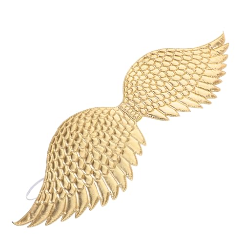 SAFIGLE Engelsflügel Kostüm für Goldene Halloween Party Cosplay Requisite Bunte Strapazierfähige Flügel für Karneval Fasching und Maskeraden für Mädchen von SAFIGLE