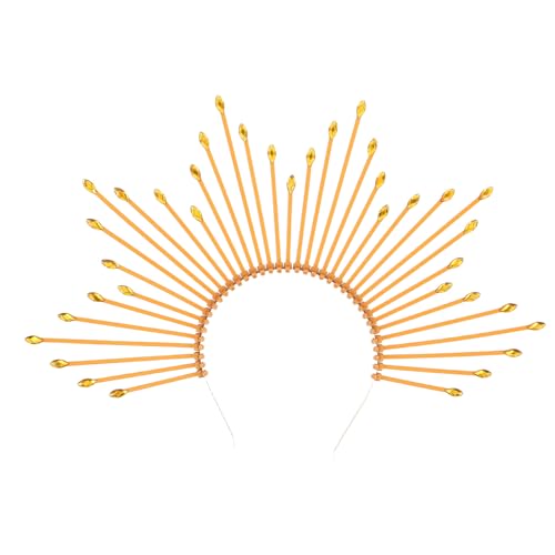 SAFIGLE Engelskrone, Mary-Göttin-Stirnband, goldene Tiara, Vintage-Krone, Kopfschmuck, Hochzeit, Cosplay, Halloween, Kopfschmuck für Frauen, Partykostüm SAFIGLE Engelskrone, Mary-Göttin-Stirnband, goldene Tiara, Vintage-Krone, Kopfschmuck, Hochzeit, Cosplay, Halloween, Kopfschmuck für Frauen, Partykostüm von SAFIGLE