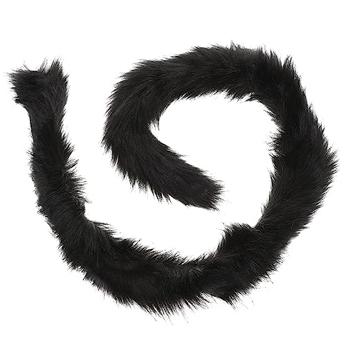 SAFIGLE Flauschige Boa Für Halloween Weihnachten Schwarzes Kunstfell Kostüm Boa Für Frauen Für Maskerade Karneval Festliche Anlässe von SAFIGLE