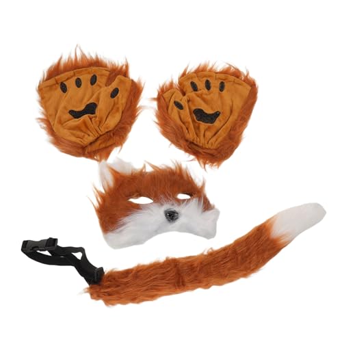 SAFIGLE Fuchs Kostüm Set für Mädchen Plüsch Fuchsschwanz Maske mit Passenden Handschuhen Realistisches Cosplay Zubehör für Halloween Rollenspiele Weiches Leichtes und Langlebiges Design SAFIGLE Fuchs Kostüm Set für Mädchen Plüsch Fuchsschwanz Maske mit Passenden Handschuhen Realistisches Cosplay Zubehör für Halloween Rollenspiele Weiches Leichtes und Langlebiges Design von SAFIGLE