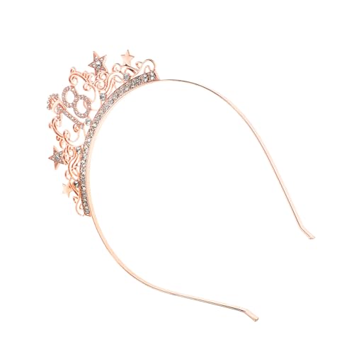 SAFIGLE Geburtstag Krone Stirnband für Mädchen Prinzessin Design mit Strasssteinen Leichter Langlebiger Legierungs haarschmuck Komfortabel und Passend für Jahre Feierlichkeiten von SAFIGLE