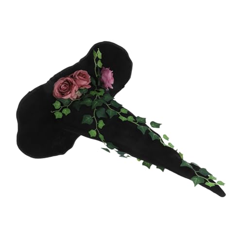 SAFIGLE Gothic Hexenhut für Halloween Schwarzer Hexenhut mit Ranken Design Bequeme Kappe für für Kostümpartys und Cosplay Veranstaltungen SAFIGLE Gothic Hexenhut für Halloween Schwarzer Hexenhut mit Ranken Design Bequeme Kappe für für Kostümpartys und Cosplay Veranstaltungen von SAFIGLE