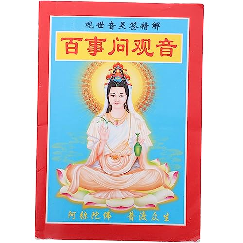 SAFIGLE Buddhist Guanyin Zeichen Wahrsagerei Geschenk buddhistische Lieferungen Wahrsagen Requisite Wahrsagungsbuch für buddhistische Tempel Geschenk für buddhistische Gläubige Geld von SAFIGLE