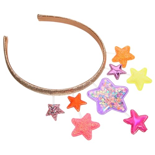 SAFIGLE Haarreif mit Bunten Paillettensternen Passend Party Stirnband für Geburtstagsfeiern Halloween Kostüm und Bühnenauftritte Festlicher Haarschmuck für Mädchen von SAFIGLE