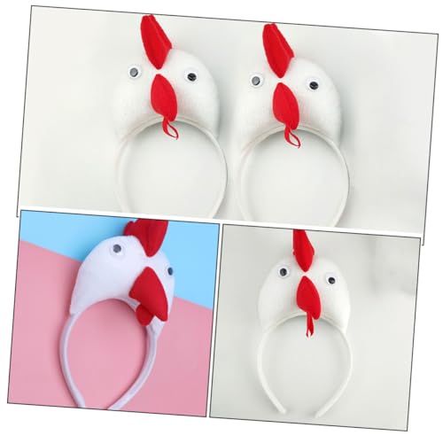 SAFIGLE Haarschmuck Hahn Stirnband Cartoon Huhn Kopfschmuck Verstellbar Party Cosplay Kopfaccessoire für Mädchen und Teens von SAFIGLE