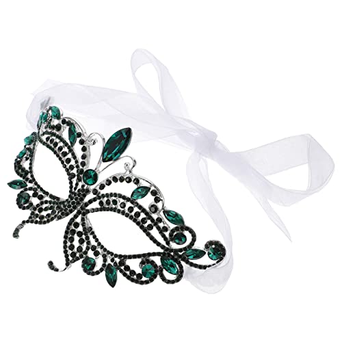 SAFIGLE Halbe Gesichts maske Maskerademaske Frauen-Maskerade-Maske Party-Maske halloween masken halloweenmaske halbe Gesichtsmaske für Frauen Halloween-Maskenstütze Strasssteine Green SAFIGLE Halbe Gesichts maske Maskerademaske Frauen-Maskerade-Maske Party-Maske halloween masken halloweenmaske halbe Gesichtsmaske für Frauen Halloween-Maskenstütze Strasssteine Green von SAFIGLE