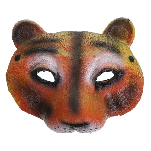 SAFIGLE Halbgesichtsmaske für Halloween Bequeme PU Tiermaske mit Elastischem Kopfband für Cosplay und Kostümpartys für Maskeraden und Themen Events von SAFIGLE