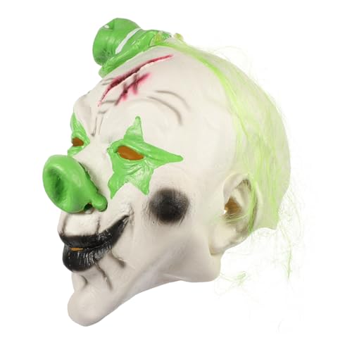 SAFIGLE Halloween-Clown-Maske Clown-Cosplay-Zubehör Halloween -Masken lustiges Halloween-Kostüm Partymasken mundschutzmasken Halloween-Cosplay-Masken Clown-Kostüm Emulsion Green von SAFIGLE