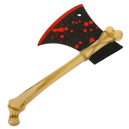 SAFIGLE Halloween Fake Axe Prop Leichtes Bruchfestes Knochen Einseitig Modell für Party Cosplay Karneval und Kostüm Realistische Dekoration für Drinnen und Draußen Vielseitiges Halloween von SAFIGLE