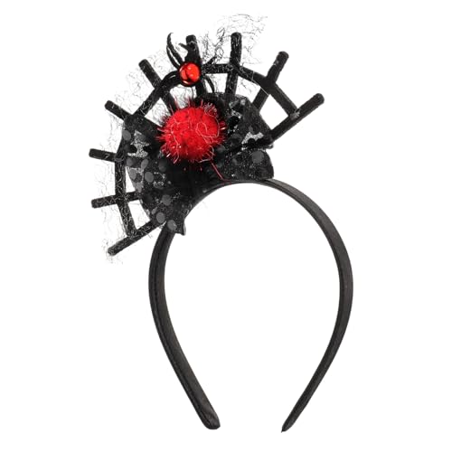 SAFIGLE Halloween Haarreif Spinnennetz aus Schwarzem Spitze mit Rotem Samt Leichtes Bequemes Halloween Party Haarband für Erwachsene Cosplay Karneval Festtags Accessoire SAFIGLE Halloween Haarreif Spinnennetz aus Schwarzem Spitze mit Rotem Samt Leichtes Bequemes Halloween Party Haarband für Erwachsene Cosplay Karneval Festtags Accessoire von SAFIGLE