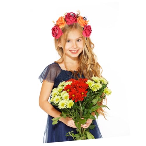 SAFIGLE Halloween Haarreif mit Künstlicher Roter Rosenblume Weiches Stoffhaarband mit Schädel Design Komfortabel und Hautfreundlich Dekoratives Accessoire für Damen Halloween Party und SAFIGLE Halloween Haarreif mit Künstlicher Roter Rosenblume Weiches Stoffhaarband mit Schädel Design Komfortabel und Hautfreundlich Dekoratives Accessoire für Damen Halloween Party und von SAFIGLE