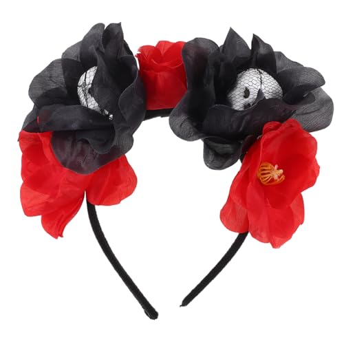 SAFIGLE Halloween Haarreif mit Realistischen Künstlichen Rosen Schädel Design Leichtes Stoffmaterial Komfortabel und Modisch als Partyaccessoire für Damen Halloween Kostüm SAFIGLE Halloween Haarreif mit Realistischen Künstlichen Rosen Schädel Design Leichtes Stoffmaterial Komfortabel und Modisch als Partyaccessoire für Damen Halloween Kostüm von SAFIGLE
