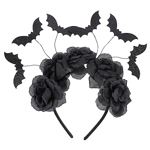 SAFIGLE Halloween Haarreif mit Schwarzen Rosen und Spinnen für Kostümpartys und Cosplay Komfortabel und Auffällig für Halloween und Maskeraden von SAFIGLE