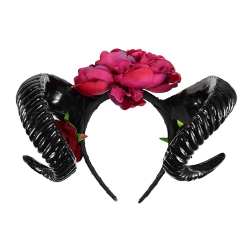 SAFIGLE Halloween Haarreif mit Teufelshörnern und Blumen Dekoratives Stirnband für Damen und Mädchen Modisches Accessoire für Halloween Kostüme und Party Angenehme Farbkombination SAFIGLE Halloween Haarreif mit Teufelshörnern und Blumen Dekoratives Stirnband für Damen und Mädchen Modisches Accessoire für Halloween Kostüme und Party Angenehme Farbkombination von SAFIGLE