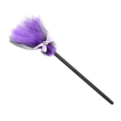 SAFIGLE Halloween Hexenbesen Cosplay Besen Leichtes Material für Party Bühnenauftritt und Herbstliche Deko von SAFIGLE