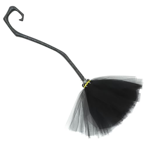 SAFIGLE Halloween Hexenbesen mit Abnehmbarem Griff Robustes Cosplay Zubehör Leichte Schwarze Requisite für Halloween Deko und Party für Hexenkostüme und Magische Verkleidungen von SAFIGLE