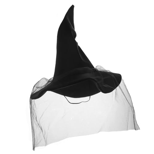 SAFIGLE Halloween Hexenhut Schwarz Großer Breiter Bequemes Polyester Vielseitig für Halloweenparty Karneval Cosplay Dekorativer Partyhut mit Einzigartigem Spitzen Design SAFIGLE Halloween Hexenhut Schwarz Großer Breiter Bequemes Polyester Vielseitig für Halloweenparty Karneval Cosplay Dekorativer Partyhut mit Einzigartigem Spitzen Design von SAFIGLE
