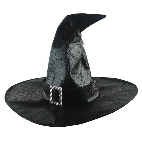 SAFIGLE Halloween Hexenhut mit Lochdesign Unisex Hexenhut für Erwachsene und Komfortabel und Modisch für Halloween Kostüme Party Maskerade und Festtagsdekoration von SAFIGLE