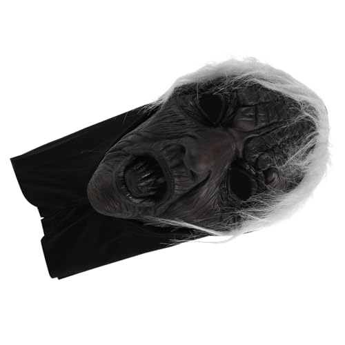 SAFIGLE Halloween Hexenmaske für Erwachsene Realistische Alte Frau mit Gruseligem Elastisch Wiederverwendbar Detailreiches Halloween Kostüm Accessoire für Party und Cosplay von SAFIGLE