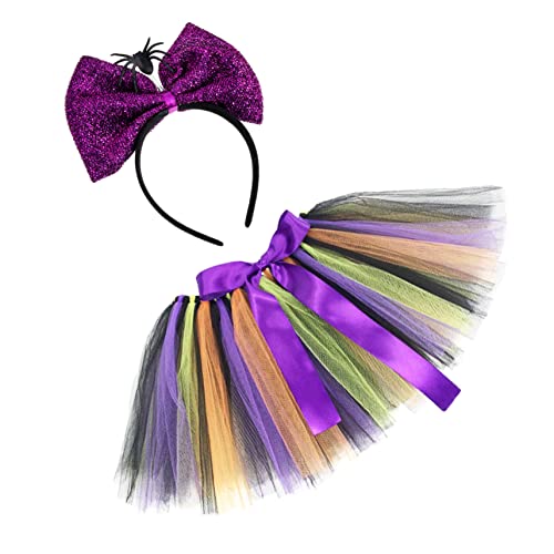 SAFIGLE Halloween Kostüm Mädchen Mehrlagiger Tutu Rock und Violetter Spinnen Haarreif Cosplay Party Outfit Rocklänge als Halloween Foto Requisite und Karnevalskostüm SAFIGLE Halloween Kostüm Mädchen Mehrlagiger Tutu Rock und Violetter Spinnen Haarreif Cosplay Party Outfit Rocklänge als Halloween Foto Requisite und Karnevalskostüm von SAFIGLE