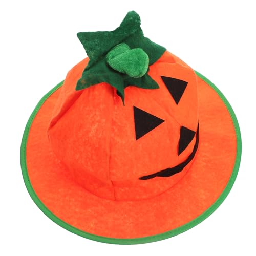 SAFIGLE Halloween Kürbis Hut aus Samt Requisit für Mädchen Halloween Party Kostüm Zubehör Langlebig und Klassisch für Auftritte und Festlichkeiten von SAFIGLE