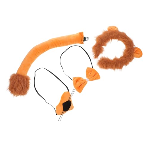 SAFIGLE Halloween Löwenkostüm für Kleinkinder Nase Ohren-stirnband Fliege und Realistisches Tierkostüm für Dschungel-mottoparty Vielseitiges Cosplay Zubehör für Halloween und SAFIGLE Halloween Löwenkostüm für Kleinkinder Nase Ohren-stirnband Fliege und Realistisches Tierkostüm für Dschungel-mottoparty Vielseitiges Cosplay Zubehör für Halloween und von SAFIGLE