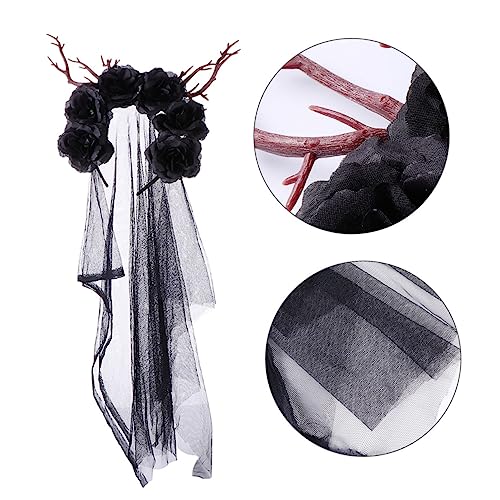 SAFIGLE Halloween Rentier Geweih Stirnband mit Künstlichen Blumen Leichter Waldzweig Haarreif für Party Cosplay und Halloween Deko Umweltfreundliches Material Bequem und Auffällig SAFIGLE Halloween Rentier Geweih Stirnband mit Künstlichen Blumen Leichter Waldzweig Haarreif für Party Cosplay und Halloween Deko Umweltfreundliches Material Bequem und Auffällig von SAFIGLE