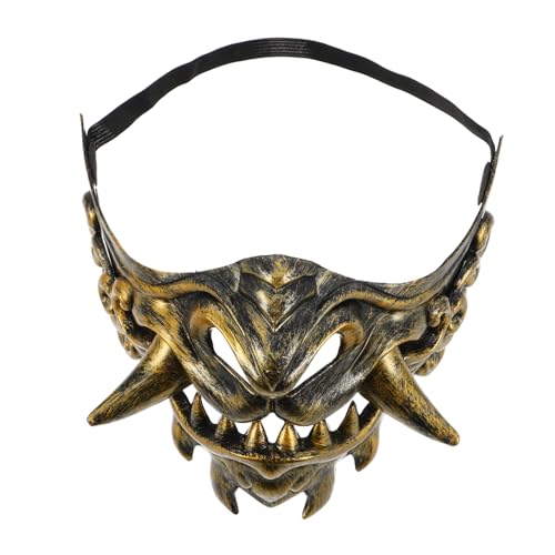 SAFIGLE Halloween Samurai Maske Verstellbare Cosplay Halbgesichtsmaske für Erwachsene für Halloween Partys Themenveranstaltungen Theateraufführungen Komfortabel Atmungsaktiv SAFIGLE Halloween Samurai Maske Verstellbare Cosplay Halbgesichtsmaske für Erwachsene für Halloween Partys Themenveranstaltungen Theateraufführungen Komfortabel Atmungsaktiv von SAFIGLE