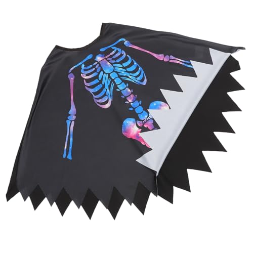 SAFIGLE Halloween Skeletumhang für Unisex Kapuzenumhang für Kostümpartys und Halloween mit Skelettmuster für Cosplay und Besondere Anlässe von SAFIGLE