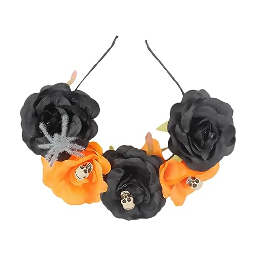 SAFIGLE Halloween Stirnband mit Spinne und Halloween Party Haarreif Schwarz und Orange Dekoratives Blumen Headband für Karneval und Fest Langlebiger Kopfschmuck für Damen SAFIGLE Halloween Stirnband mit Spinne und Halloween Party Haarreif Schwarz und Orange Dekoratives Blumen Headband für Karneval und Fest Langlebiger Kopfschmuck für Damen von SAFIGLE