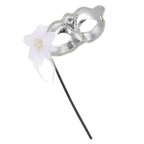 SAFIGLE Handgehaltene Damenmaske mit Federn für Karneval Masquerade und Partys Komfortable und Langlebige Kostümaske für Halloween Geburtstagsfeiern und Bühnenaufführungen SAFIGLE Handgehaltene Damenmaske mit Federn für Karneval Masquerade und Partys Komfortable und Langlebige Kostümaske für Halloween Geburtstagsfeiern und Bühnenaufführungen von SAFIGLE