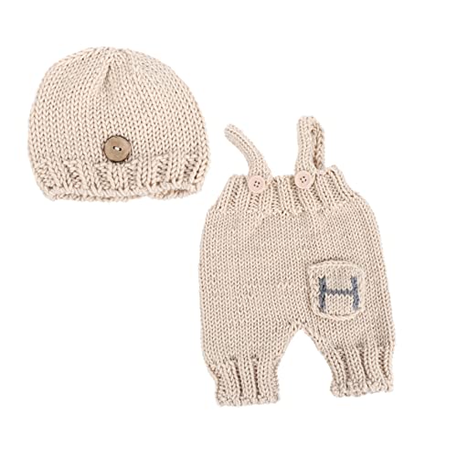 SAFIGLE Handgestrickte Baby Hosenträger Kostüme Neugeborenen Kit Hut Foto Requisiten Stilvolle Komfortable SAFIGLE Handgestrickte Baby Hosenträger Kostüme Neugeborenen Kit Hut Foto Requisiten Stilvolle Komfortable von SAFIGLE