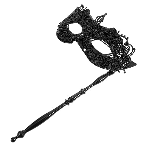 SAFIGLE Handmaske Aus Spitze Handhaben Kostüm Maskerademaske Karnevalsmasken Spitzenmaske Für Frauen Tanzmaske Partymaske Für Frauen Masken Maskerade Funkeln Strass Maskerade Maske Plastik von SAFIGLE