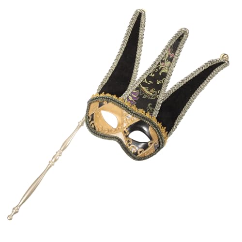 SAFIGLE Handmaske Masken zum schmücken Gesichts- geführtes Gesicht Ratte Spitze Maskerade halloween masken halloweenmaske für Party Halloween-Party- Plastik Black von SAFIGLE