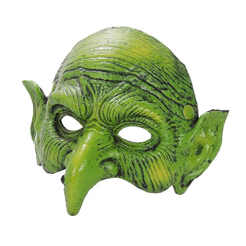 SAFIGLE Hexenmaske Horror halb -Maske Hälfte Halloweenkostüm halloween horror Cosplay-Outfits Halloween-Kostüm für Kinder halbe Gesichtsmaske Filmrequisite bilden Requisiten die von SAFIGLE