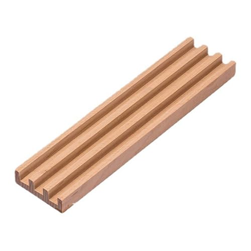 SAFIGLE Holz Domino Rack Organizer für Brettspiel Robuster Halter aus Naturholz mit Mehreren Steckplätzen für Dominospiele und Karten Leichtes Design für Angenehmes von SAFIGLE