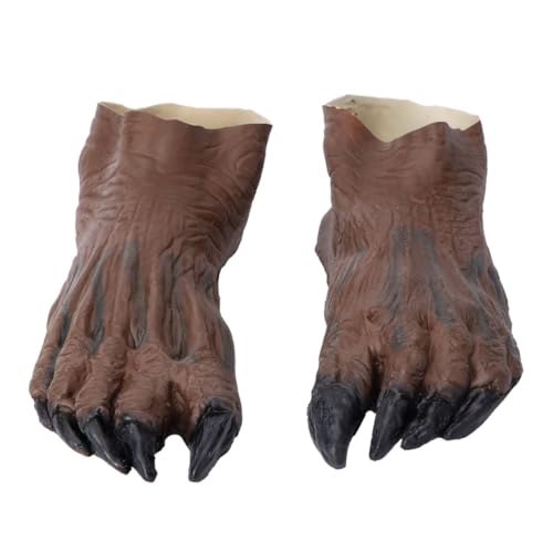 SAFIGLE Horror Podotheca Fußüberzieher Wolfskralle für Halloween Karneval Braunes Langlebiges Material Einzigartiges Gruseliges Design für Werwolfkostüm und Partydekoration SAFIGLE Horror Podotheca Fußüberzieher Wolfskralle für Halloween Karneval Braunes Langlebiges Material Einzigartiges Gruseliges Design für Werwolfkostüm und Partydekoration von SAFIGLE