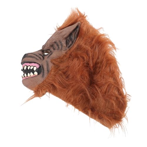 SAFIGLE Horrormaske Wolf Kopf Vollgesichtsmaske Halloween Maske Cosplay Requisite Leicht und Sicher für Kostümpartys und Maskeraden von SAFIGLE