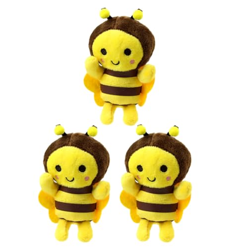 SAFIGLE Hummel-Kuscheltiere 3 Stück Mini-Plüschtiere Gelbe Biene Gefüllte Honigbienen-Plüschtiere Tier-Plüschpuppe Ornament Für Kinder Valentinstagsgeschenke 10 2 cm von SAFIGLE