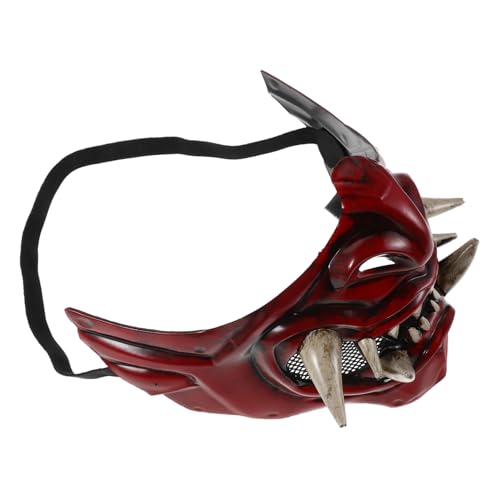 SAFIGLE Japanische Samurai Dämon Halbgesichtsmaske für Halloween Party Cosplay Masken Unisex Leichtes Langlebiges Material Authentisches Design mit Lebhaften Details für Masquerade und SAFIGLE Japanische Samurai Dämon Halbgesichtsmaske für Halloween Party Cosplay Masken Unisex Leichtes Langlebiges Material Authentisches Design mit Lebhaften Details für Masquerade und von SAFIGLE