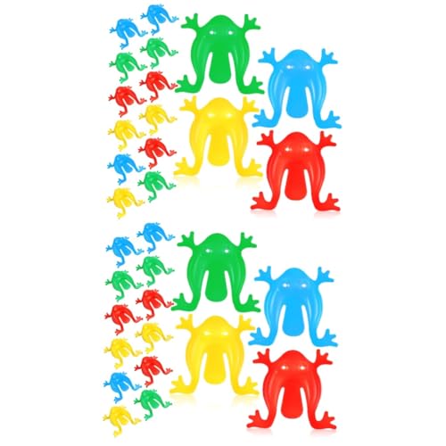 SAFIGLE Jumping Frogs 32 Stk Sprung Frosch Spielzeug Mit Springenden Fröschen Gehirn Spielzeug Springende Frösche Spring-sprungfrösche Aus Kunststoff Hüpfspielzeug Puzzle Plastik Modell von SAFIGLE