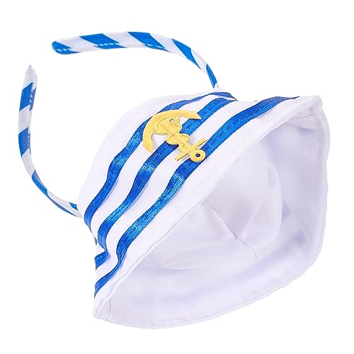 SAFIGLE Kapitänsmütze Stirnband Nautisches Haarschmuck Cosplay Zubehör für Partys für Halloween und Mottopartys Bequem und Einzigartiges Design von SAFIGLE