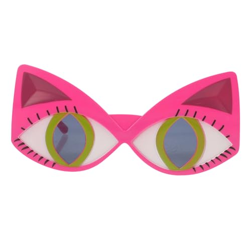 SAFIGLE Katzenaugenbrille für Partys Lustige Cosplay Requisiten Leichtem Pc für Halloween Geburtstagsfeiern Katzenthemen Events Einzigartiges Fotodekor von SAFIGLE