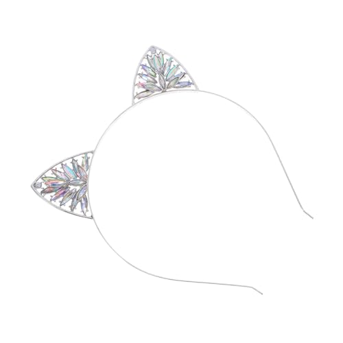 SAFIGLE Katzenohren Haarreif aus Langlebiger Legierung Glitzerndes Robustes Stirnband für Damen Bequemes Formbeständiges Accessoire für Halloween Cosplay und Party von SAFIGLE