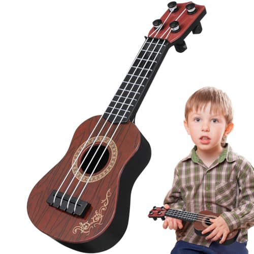 SAFIGLE Kindergitarre Musikspielzeug Ukulele Klassisches Instrument 4 Saiten Mini Kindergitarre Musikgeschenk Musikanfänger Lernen Lernspielzeug Für Kleinkinder Jungen Mädchen - von SAFIGLE