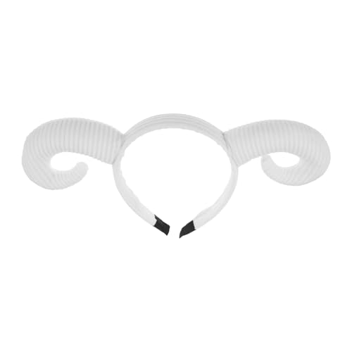 SAFIGLE Klaue Stirnband Hörner Cosplay Kopfschmuck Aus Tierhorn Widderhörner Halloween-stirnbänder Stirnband Mit Tierhörnern Halloween Hörner Kopfbedeckung Weiß Baumwolle SAFIGLE Klaue Stirnband Hörner Cosplay Kopfschmuck Aus Tierhorn Widderhörner Halloween-stirnbänder Stirnband Mit Tierhörnern Halloween Hörner Kopfbedeckung Weiß Baumwolle von SAFIGLE