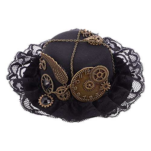 SAFIGLE Kleine Steampunk Hut Haarspange Retro Haarnadel für Partys Kunststoff Kopfbedeckung Accessoire für Frauen und Männer für Kostüme und Auftritte SAFIGLE Kleine Steampunk Hut Haarspange Retro Haarnadel für Partys Kunststoff Kopfbedeckung Accessoire für Frauen und Männer für Kostüme und Auftritte von SAFIGLE